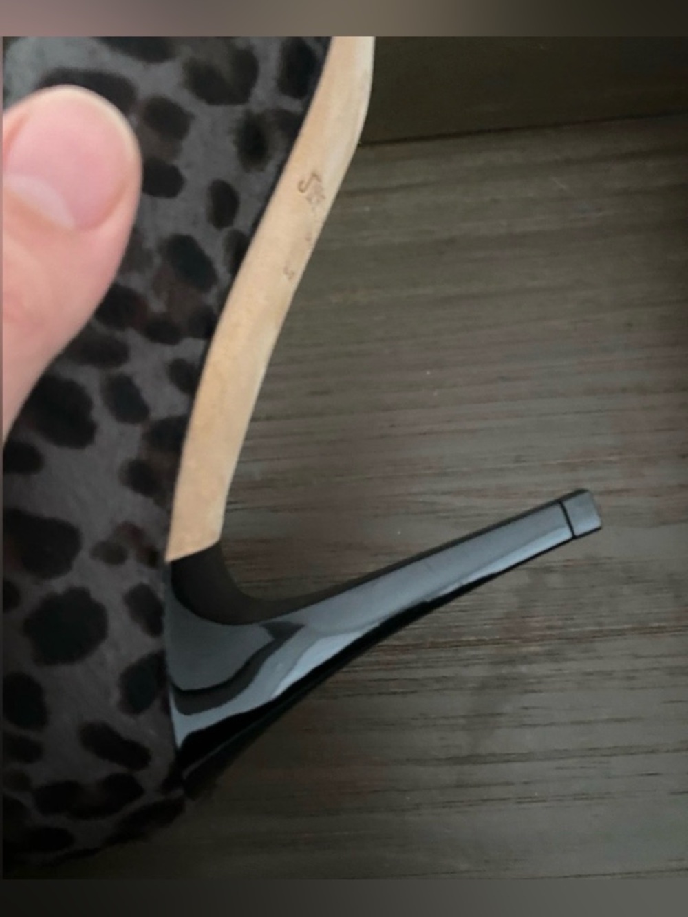 Jimmy Choo Leopard Print Pointed Toe Pumps - Brown & Black horse hair excellent - Picture 8 of 9